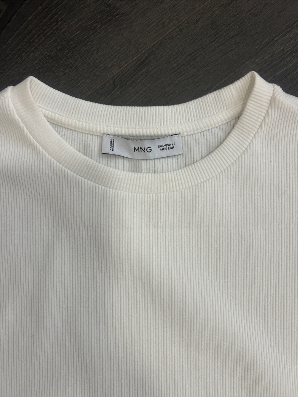 Mango White Ribbed Tank Top - Picture 4 of 6